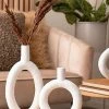 The Home Collection Vase Oval Ring - Ivory 2 The Home Collection Vase Oval Ring - Ivory