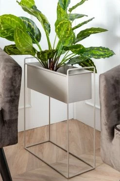 The Home Collection Essence Rectangular Set Of 2 Plant Pots On Stands