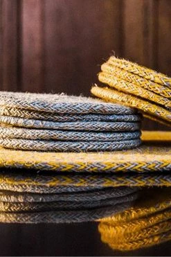 The Home Collection Woven Jute Placemat 38 Cm In Indian Yellow