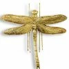The Home Collection Large Antique Gold Dragonfly Wall Art Figure