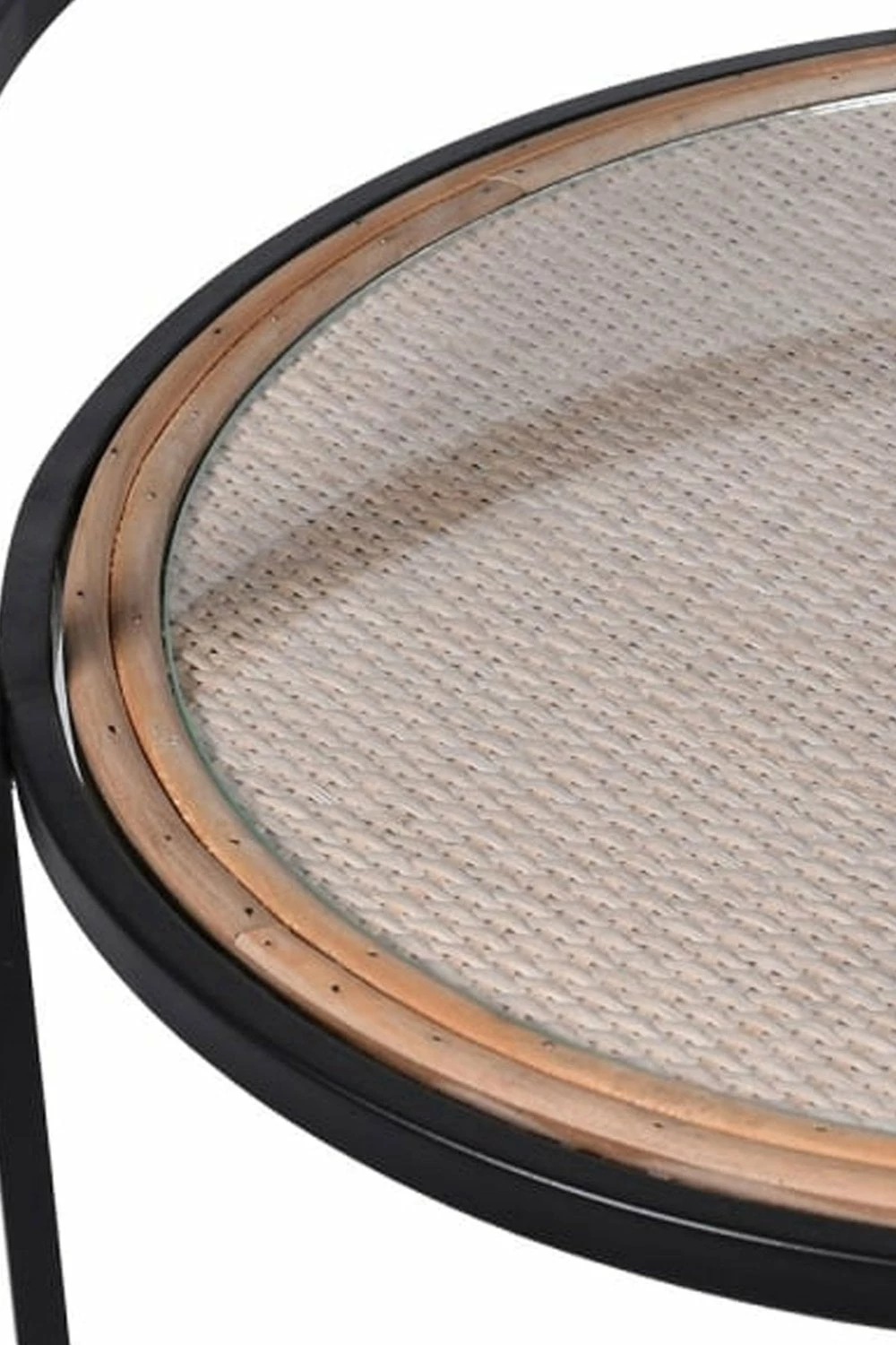 The Home Collection Rattan And Iron Round Trolley 3 The Home Collection Rattan And Iron Round Trolley