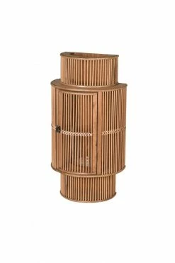 The Home Collection Bamboo Curved Lantern