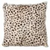 The Home Collection Leopard Print Goat Fur Cushion 1 The Home Collection Leopard Print Goat Fur Cushion