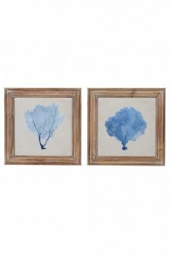 The Home Collection Set Of 2 Blue Coral Pictures