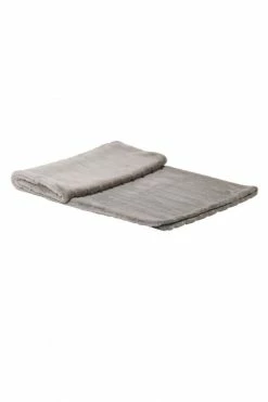 The Home Collection Stripe Silver Grey Throw