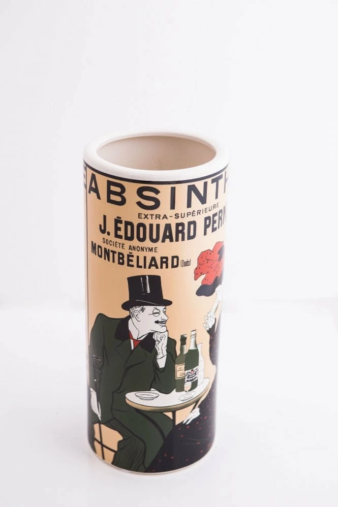 The Home Collection Absinthe Poster Ceramic Vase 3 The Home Collection Absinthe Poster Ceramic Vase