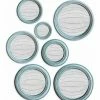 The Home Collection Assorted Flock Light Grey Blue Convex Mirrors Set 2 The Home Collection Assorted Flock Light Grey Blue Convex Mirrors Set