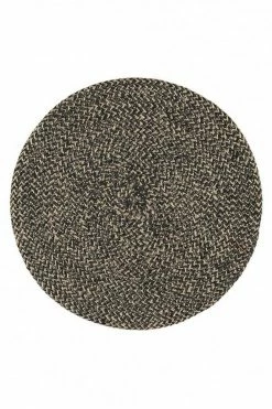 The Home Collection Woven Jute Placemat 38 Cm In Jet Black