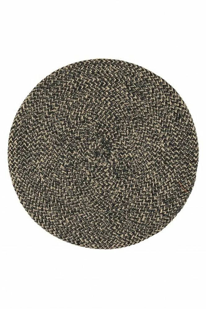 The Home Collection Woven Jute Placemat 38 Cm In Jet Black 3 The Home Collection Woven Jute Placemat 38 Cm In Jet Black