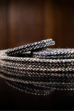 The Home Collection Woven Jute Placemat 38 Cm In Jet Black