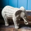 The Home Collection Woven Style Elephant Ornament