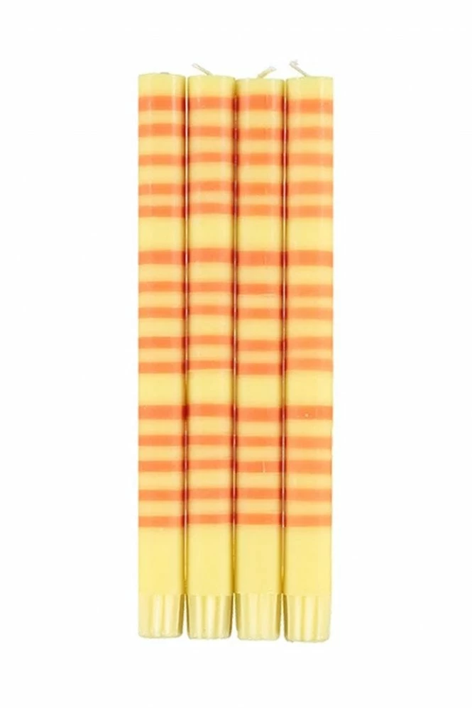 The Home Collection Striped Candle In Jasmine Marigold 3 The Home Collection Striped Candle In Jasmine Marigold