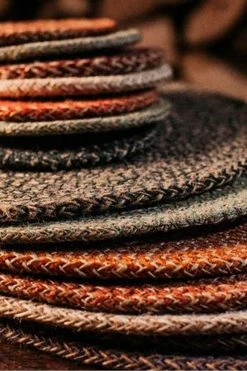 The Home Collection Woven Jute Placemat 38 Cm In Cornflower