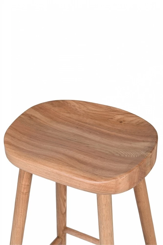 The Home Collection Low Weathered Oak Farmhouse Stool 3 The Home Collection Low Weathered Oak Farmhouse Stool