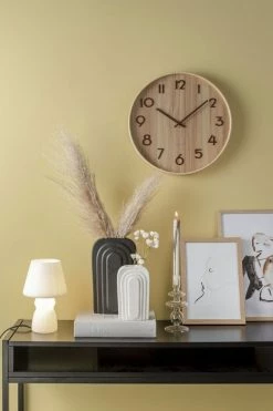 The Home Collection Wall Clock Pure In Walnut