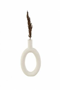 The Home Collection Vase Oval Ring - Ivory
