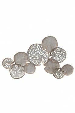 The Home Collection Golden Lilypad Metal Wall Art