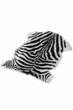 The Home Collection Faux Zebra Goatskin Rug