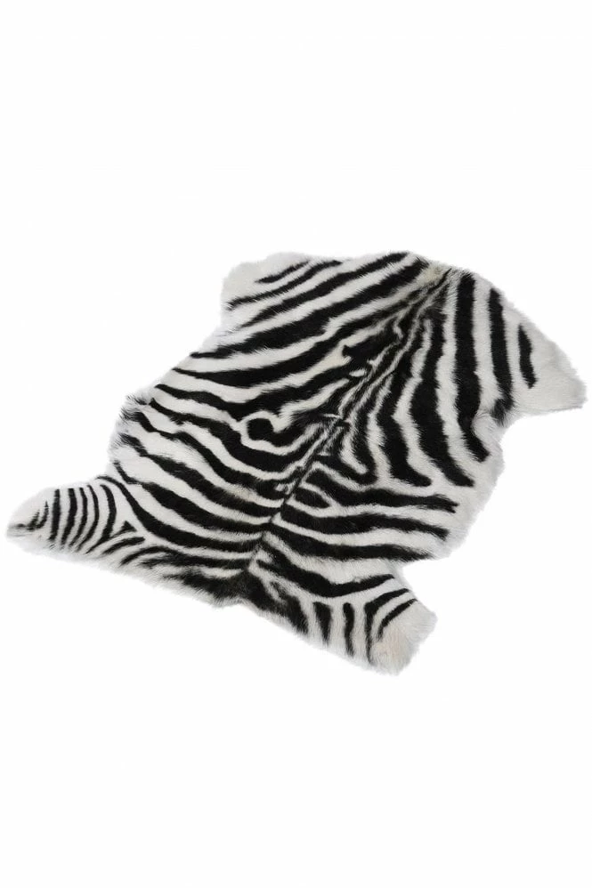 The Home Collection Faux Zebra Goatskin Rug 3 The Home Collection Faux Zebra Goatskin Rug