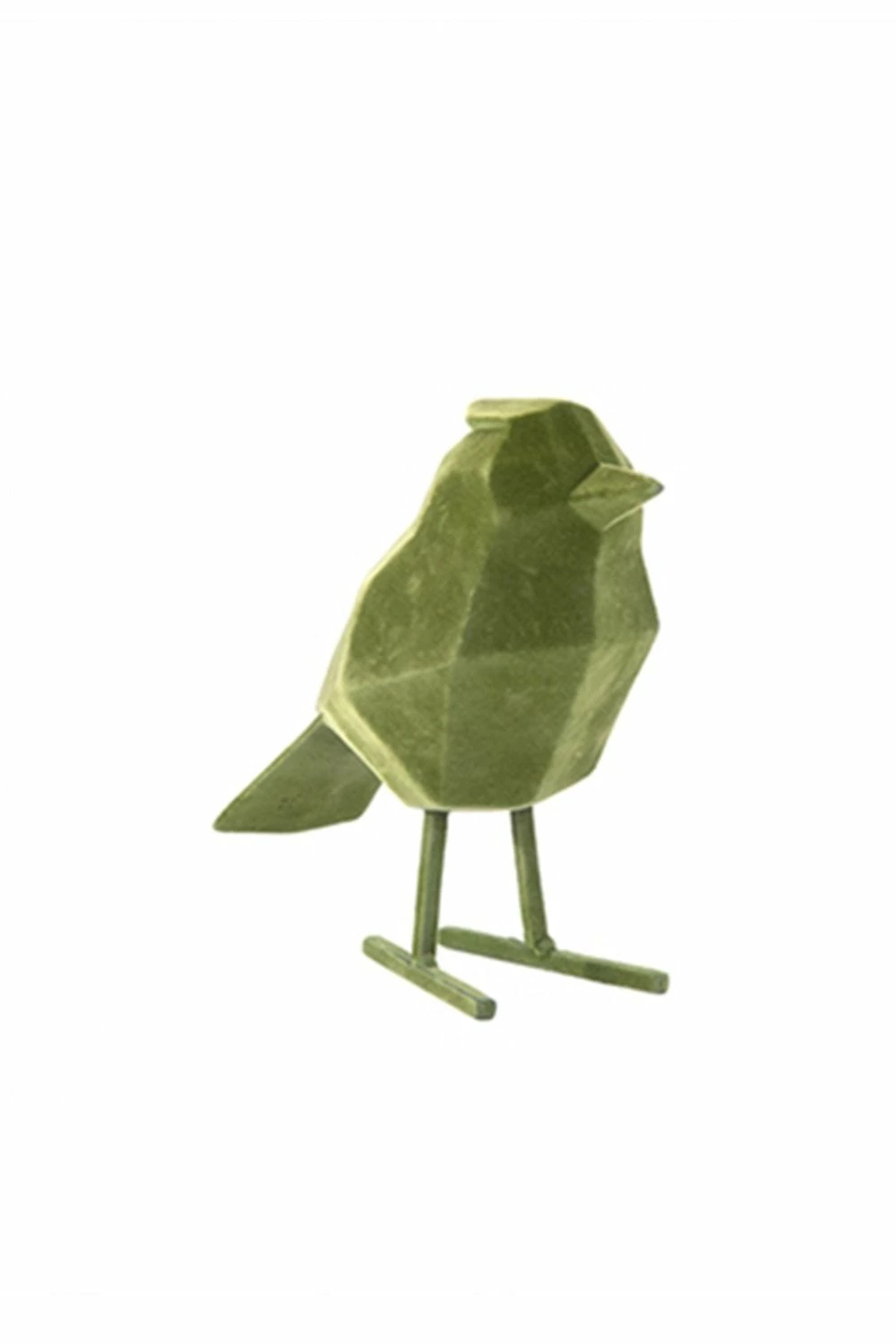 The Home Collection Large Green Flocked Bird Statue 4 The Home Collection Large Green Flocked Bird Statue