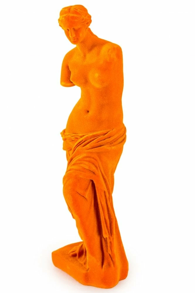 The Home Collection Flock Venus De Milo Figure In Bright Orange 3 The Home Collection Flock Venus De Milo Figure In Bright Orange