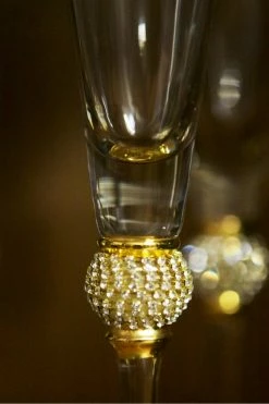 The Home Collection Set of 4 Gold Diamante Ball Champagne Glasses 7 The Home Collection Set of 4 Gold Diamante Ball Champagne Glasses