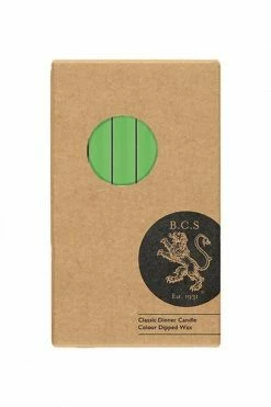 The Home Collection Dinner Candles Set Of 6 In Grass Green