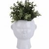 The Home Collection White Round Mask Plant Pot 1 The Home Collection White Round Mask Plant Pot