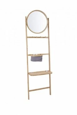 The Home Collection Wall Rack With Round Mirror