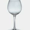 The Home Collection Set Of 4 Italia Red Wine Ribbed Glasses