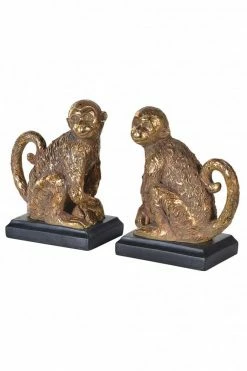 The Home Collection Gold Monkey Bookends