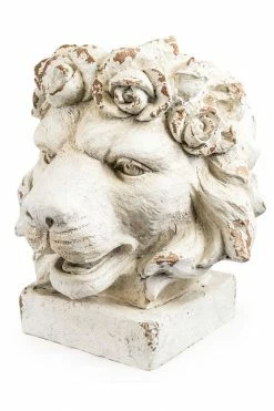 The Home Collection Large Rustic Lion Head Planter