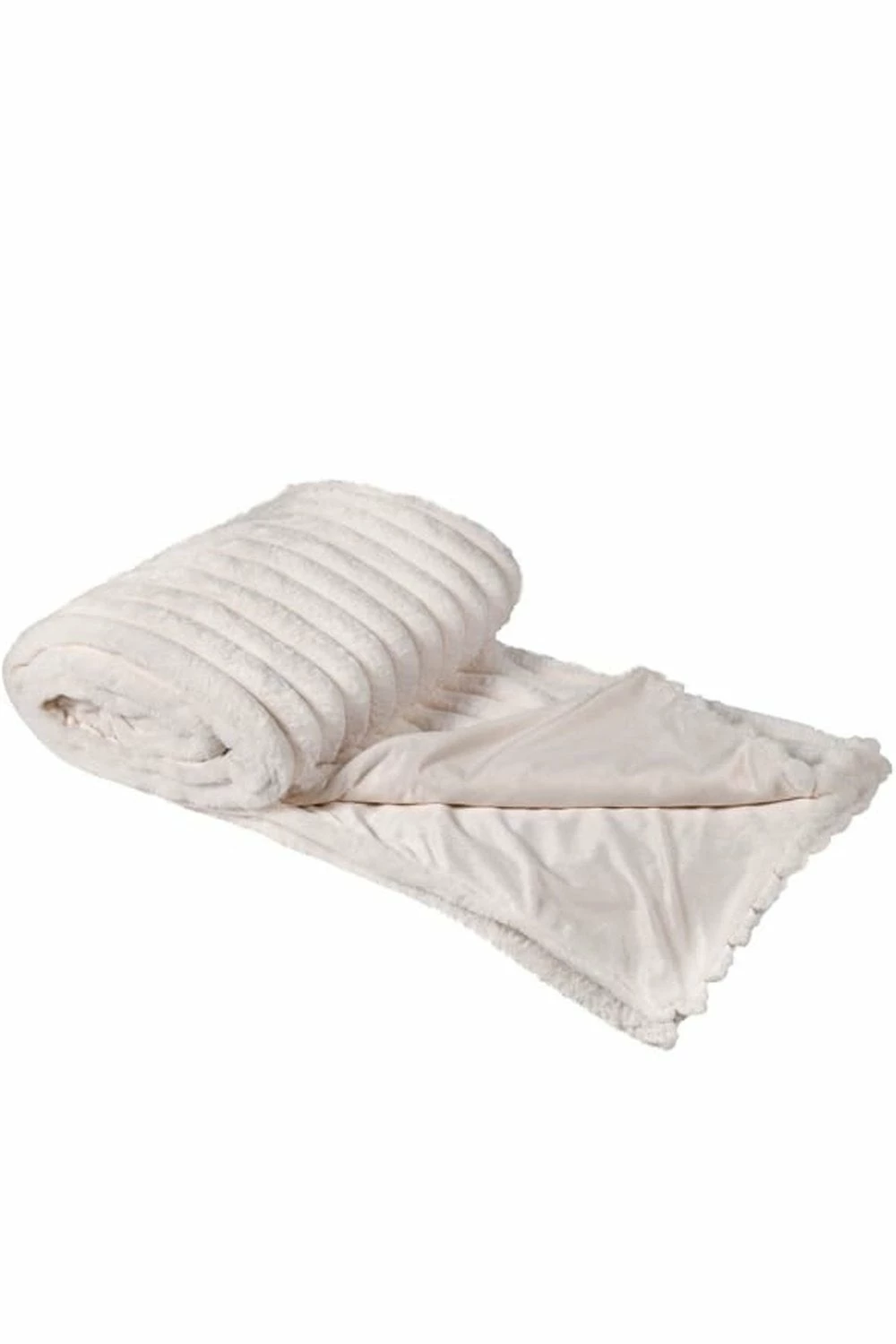 The Home Collection Faux Rabbit Cream Throw 3 The Home Collection Faux Rabbit Cream Throw