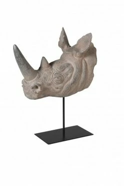 The Home Collection Rhino Head Decoration On Stand
