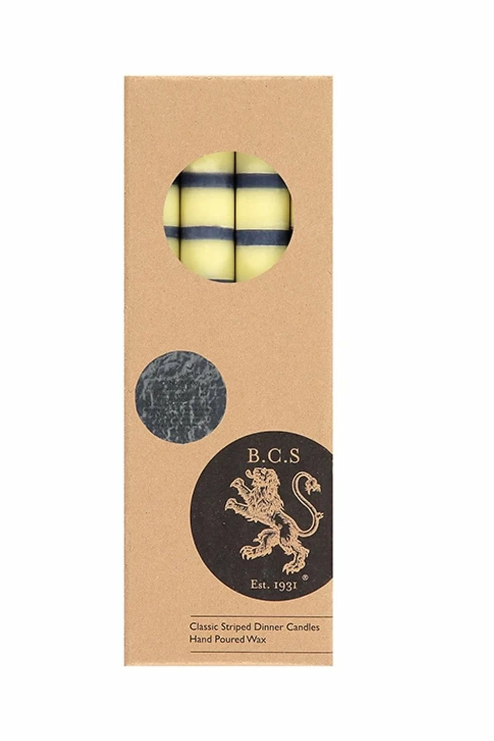 The Home Collection Striped Candle In Indigo Jasmine Olive 4 The Home Collection Striped Candle In Indigo Jasmine Olive