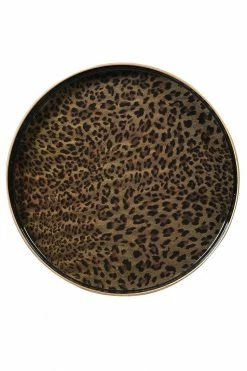 The Home Collection Leopard Print Round Tray