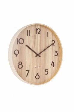 The Home Collection Wall Clock Pure In Walnut
