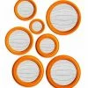 The Home Collection Assorted Flock Bright Orange Convex Mirrors Set Of 2 The Home Collection Assorted Flock Bright Orange Convex Mirrors Set Of