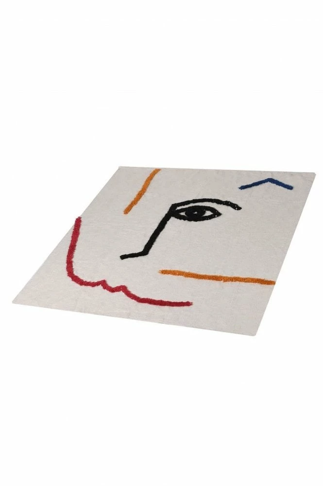 The Home Collection Abstract Face Throw In Natural And Orange 3 The Home Collection Abstract Face Throw In Natural And Orange