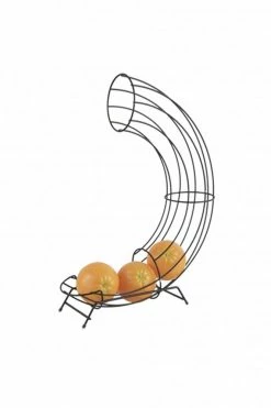 The Home Collection Wire Orange Storage Holder In Black