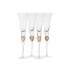 The Home Collection Set of 4 Gold Diamante Ball Champagne Glasses 2 The Home Collection Set of 4 Gold Diamante Ball Champagne Glasses